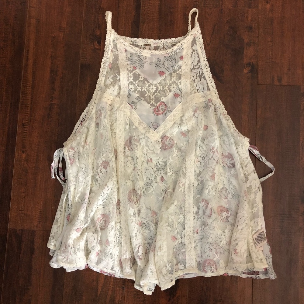 Free People lace tank top